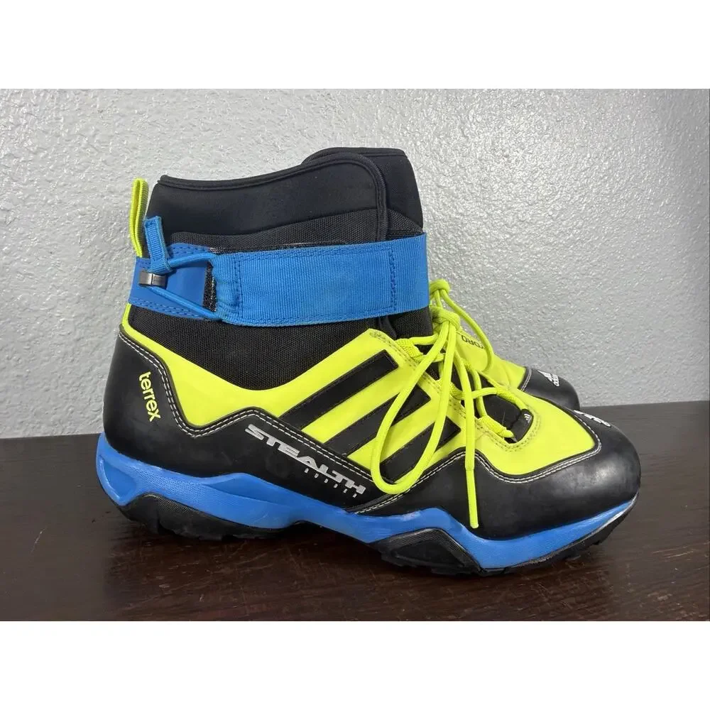 Terrex Adidas Hydro Lace Yellow Blue Outdoor Hiking Trail Boot Waterproof Size 8